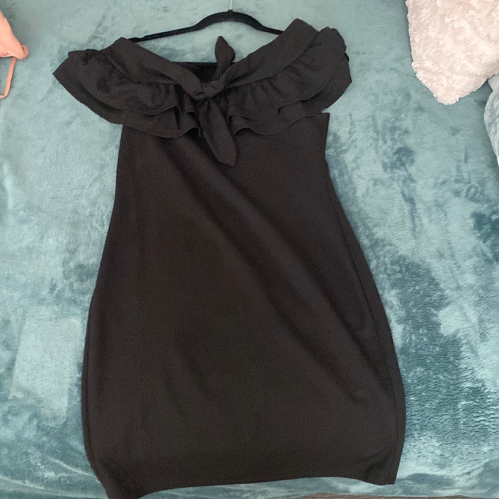 Black medium length dress